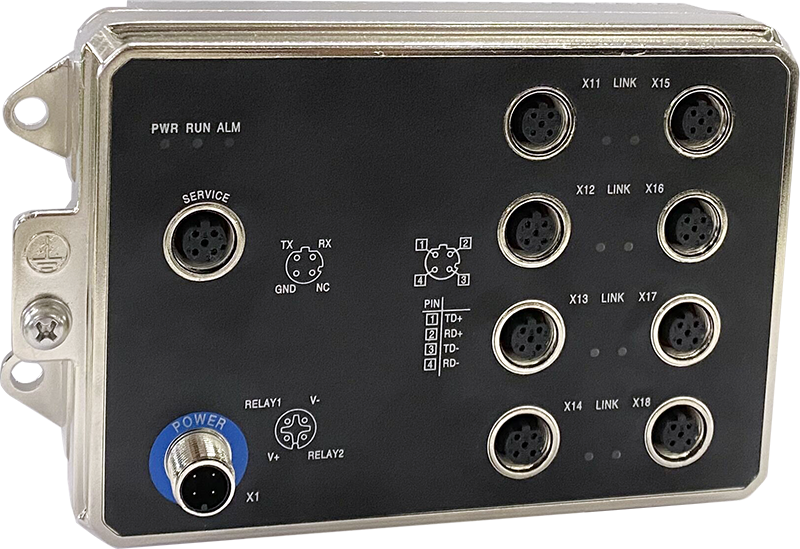8口全百兆二层管理型轨交专用工业以太网交换机
